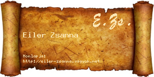 Eiler Zsanna névjegykártya
